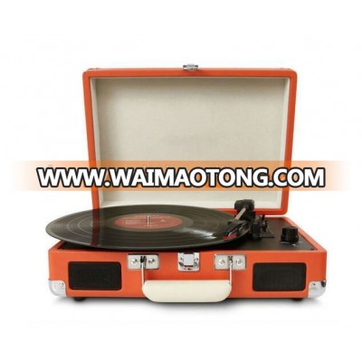 Portable retro USB PC recording Suitcase turntable player